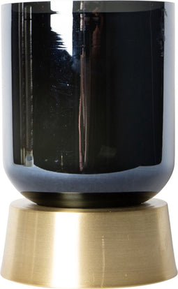 PTMD Menno Windlicht - 13 x 13 x 25,5 cm - Glas - Grijs