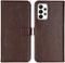 Selencia Samsung Galaxy A23 (5G) - Echt Lederen Bookcase - 3 Pashouders - Bruin