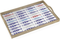 Dienblad Versa Vissen Hout MDF 30 x 5 x 45 cm