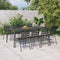 vidaXL - Tuintafel - 200x100x71 - cm - staal - antracietkleurig