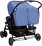 vidaXL - Tweelingkinderwagen - staal - marineblauw