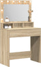 vidaXL - Kaptafel - met - LED - Verlichting - in - Sonoma - Eiken - - - 79x41x135 - cm