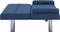vidaXL - Slaapbank - met - twee - kussens - polyester - blauw