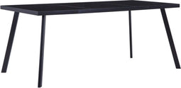 vidaXL - Eettafel - 160x80x75 - cm - gehard - glas - zwart