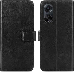 iMoshion Hoesje Geschikt voor Oppo A98 Hoesje Met Pasjeshouder - iMoshion Luxe Bookcase - Zwart