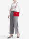 Pia Sassi - Leren Handtas - 25 x 19 x 8 cm - Rood