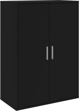 vidaXL - Dressoir - 60x31x84 - cm - bewerkt - hout - zwart