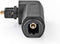 Nedis TosLink-Adapter - TosLink Male - Toslink Female - 90° Gehoekt - ABS - Zwart - 10 Stuks - Polybag
