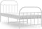vidaXL - Bedframe - met - hoofd- - en - voeteneinde - metaal - wit - 90x200 - cm