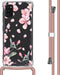 iMoshion Hoesje Geschikt voor Samsung Galaxy A41 Hoesje Met Koord - iMoshion Design Hoesje met Koord - Roze / Transparant / Blossom Watercolor