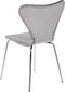 BOONVILLE - Eetkamerstoel - Lichtgrijs/Zilver - Synthetisch materiaal