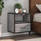 vidaXL - Nachtkastjes - 2st - wandgemonteerd - 40x31x39,5cm - grijs - sonoma - eiken