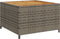 vidaXL - Tuinbank - met - tafel - en - kussens - L-vormig - poly - rattan - grijs
