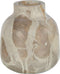 J-Line vaas Fles Marmer - steen - beige - small - Ø 10 cm