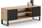 TV-meubel - houten poten - 155x40x50 cm - beige wit