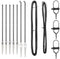 vidaXL - Paal - met - Spike - 7 - stuks - Ø32 - mm - 140 - cm - Gegalvaniseerd - Staal