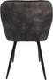 HSM Collection-Eetkamerstoel Liverpool S/2-56x61x79-Antraciet/Zwart-Stof/Metaal
