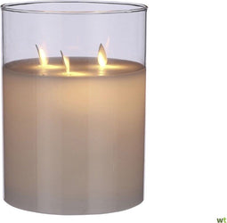 Mica Decorations LED Kaars - H20 x Ø15 cm - Wax/Glas