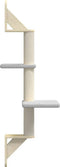 vidaXL - Kattenmeubel - wandgemonteerd - met - krabpaal - 108 - cm - lichtgrijs