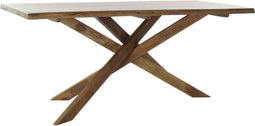 Eettafel DKD Home Decor Natuurlijk Walnoot (180 x 86 x 76 cm)
