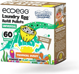Ecoegg Navulling – Tropical Burst – SpongeBob - 50 wasbeurten - Was Ei - Wasmiddel - Hervulbaar - Duurzaam - Hypoallergeen - Geschikt voor baby's en mensen