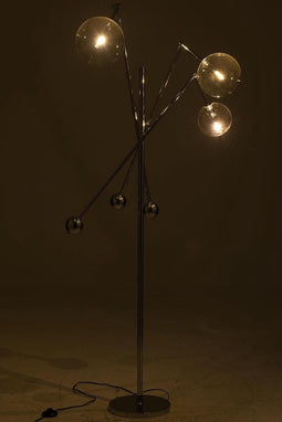 J-line Lamp Staand Slinger 3Lampen Aluminium Zilver