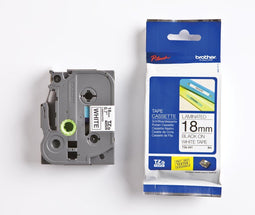 Brother TZe-241 - Labelling Tape Cassette - 18 mm gelamineerd zwart op wit (8 m)