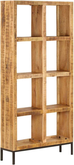 vidaXL - Boekenkast - 80x25x175 - cm - massief - mangohout