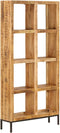 vidaXL - Boekenkast - 80x25x175 - cm - massief - mangohout