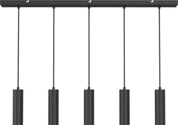 Calex Hanglamp - GU10 - 5-Lichts - Verstelbaar - Mat Zwart