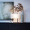 Atmooz - Tafellamp Bhilai - E27 - Slaapkamer / Woonkamer - Sfeerlamp Industrieel - Zwart en witte kap - Hoogte 50cm - Metaal
