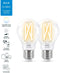 WiZ Filament A60 E27 - Losse Lamp - Wi-Fi BLE 60W 806lm (2 stuks)