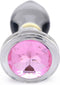 Booty Sparks - Pink Gem Glazen Buttplug Met Siersteen - Roze - Drie maten Medium