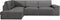 Hoes voor chaise longue met lange armleuning links Eysa ROC Donker grijs 110 x 120 x 500 cm