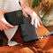Selencia Hoesje Geschikt voor iPhone Xs / X Hoesje Met Pasjeshouder - Selencia Surya 2-in-1 Uitneembare Vegan Lederen Bookcase - Zwart