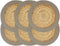 vidaXL - Placemats - 4 - st - rond - 38 - cm - katoen - effen - donkergrijs