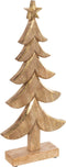 J-Line decoratie Kerstboom - hout - goud - large