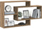 vidaXL - Wandschap - 104x20x58,5 - cm - bewerkt - hout - artisanaal - eikenkleurig