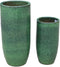 PTMD Dezzel Green Glazed Round Ceramic Pot High SV2