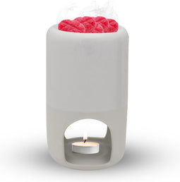Scentchips® Shiny Duo - Waxbrander - Geurbrander - Oliebrander - Wax Melts Brander - Aromabrander - Ook Geschikt Voor Essentiële Oliën - Geurolie - Waxmelts - Wit