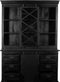 StarFurn Vitrinekast Fresno Zwart Mangohout en Metaal 160cm