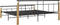vidaXL - Bedframe - metaal - en - massief - eikenhout - 200x200 - cm
