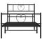 vidaXL - Bedframe - met - hoofd- - en - voeteneinde - metaal - zwart - 100x200 - cm