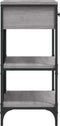 vidaXL - Wandtafel - 75x34,5x75 - cm - bewerkt - hout - grijs - sonoma - eikenkleurig