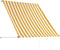 vidaXL - Luifel - uittrekbaar - 100x150 - cm - geel - en - wit