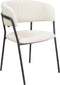 Liviza Stoel Beni linnen beige - Linnen - Rond Beige - 78 cm , 55.5 cm , 54 cm