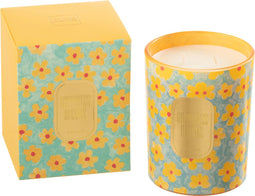 J-Line geurkaars Bloemen - azuur/geel - large - 70U