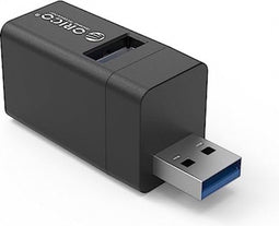 Orico Mini Hub USB 3.1 Gen1 | Klein hub ohne Kabel | 2* USB 2.0 Anschlusse, 1* USB 3.1 5 Gbit | hub fur Laptop, TV | Tastatur, Computermaus | Bluetooth Adapter |schwarz