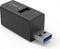 Orico Mini Hub USB 3.1 Gen1 | Klein hub ohne Kabel | 2* USB 2.0 Anschlusse, 1* USB 3.1 5 Gbit | hub fur Laptop, TV | Tastatur, Computermaus | Bluetooth Adapter |schwarz