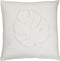 J-Line kussen Blad Vierkant - polyester - wit